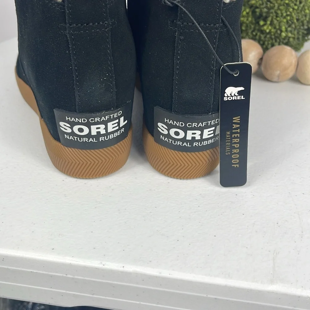 SOREL Out N About Cozy Wedge Size 10 Color Black NWT
